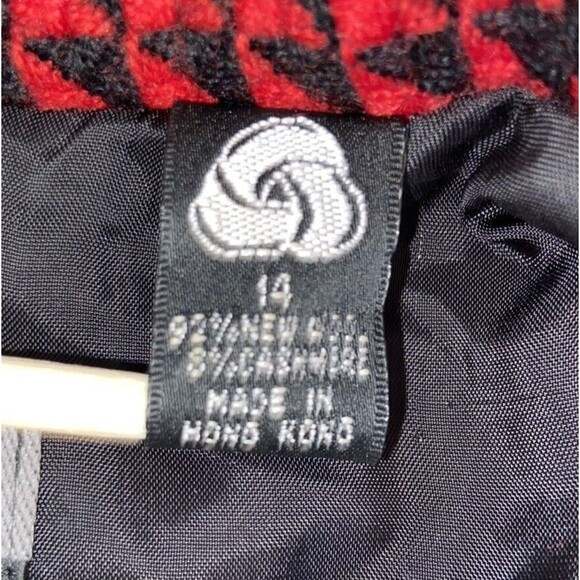 VTG LINDA ALLARD FOR ELLEN TRACY WOOL BLAZER JACKET  RED BLACK PLAID SIZE 14 - Picture 13 of 15